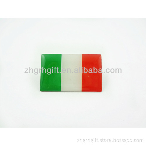 custom metal painting national flag pin badges green white orange country flag badge